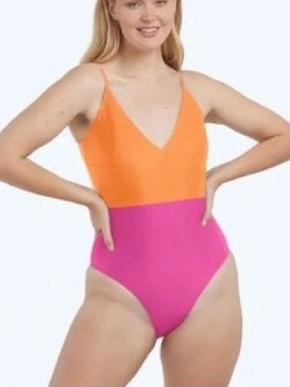 Summersalt Brand Women's size 6 Pink & Orange The Wave One Piece Swimsuit
